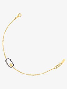 Tous Chain bracelet with spinels and 18 kt gold plating on silver Camille
